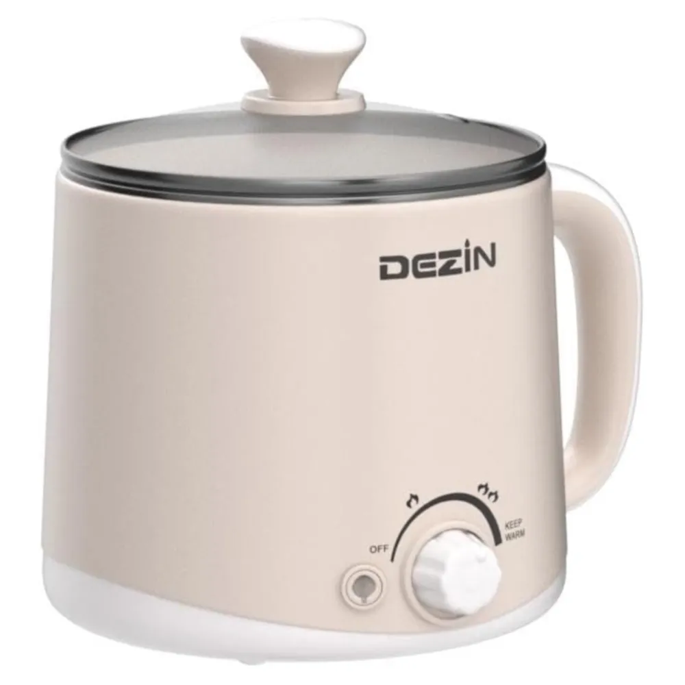 DEZIN OLLA ELÉCTRICA RÁPIDA ACERO INOXIDABLE DE 1.6L BEIGE