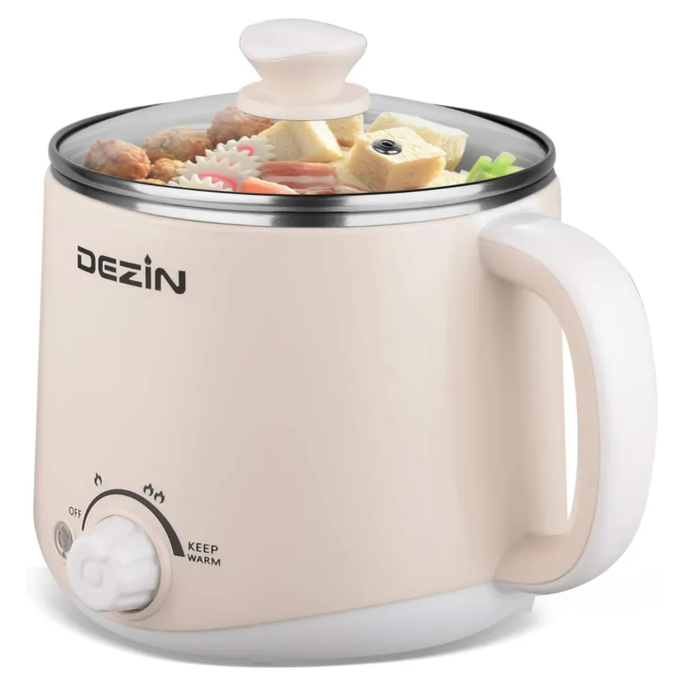DEZIN OLLA ELÉCTRICA RÁPIDA ACERO INOXIDABLE DE 1.6L BEIGE