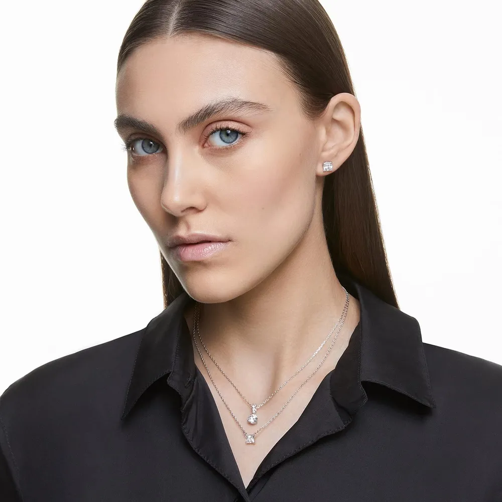 SWAROVSKI COLLAR PENDIENTE STILLA ACABADO RODIO PARA MUJER | TRANSPARENTE