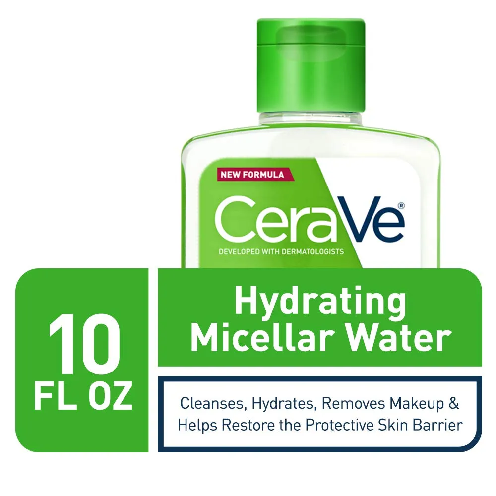 CERAVE AGUA MICELAR HIDRATANTE Y DESMAQUILLANTE FACIAL 10 OZ / 296 ML