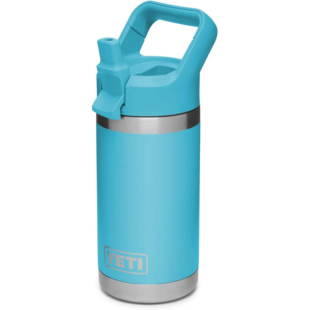 YETI Botella Rambler Jr. para Niños con Cañita de 12 oz | Celeste Neón