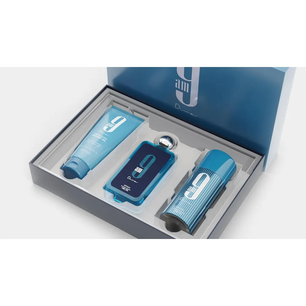 SET DE PERFUME AFNAN 9 AM DIVE EDP 3 PZS