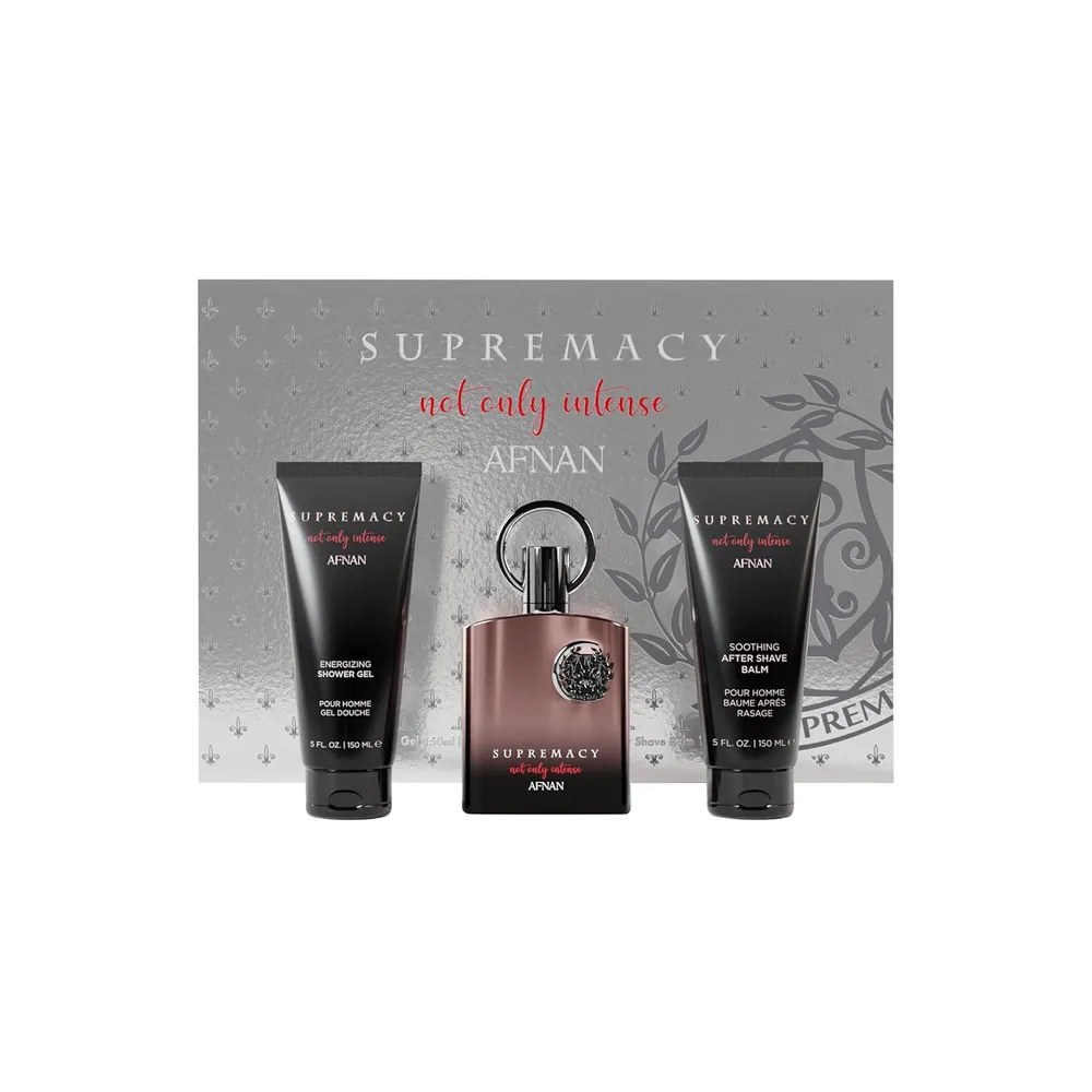 SET DE PERFUME AFNAN SUPREMACY NOT ONLY INTENSE EDP  3 PZS HOMBRE