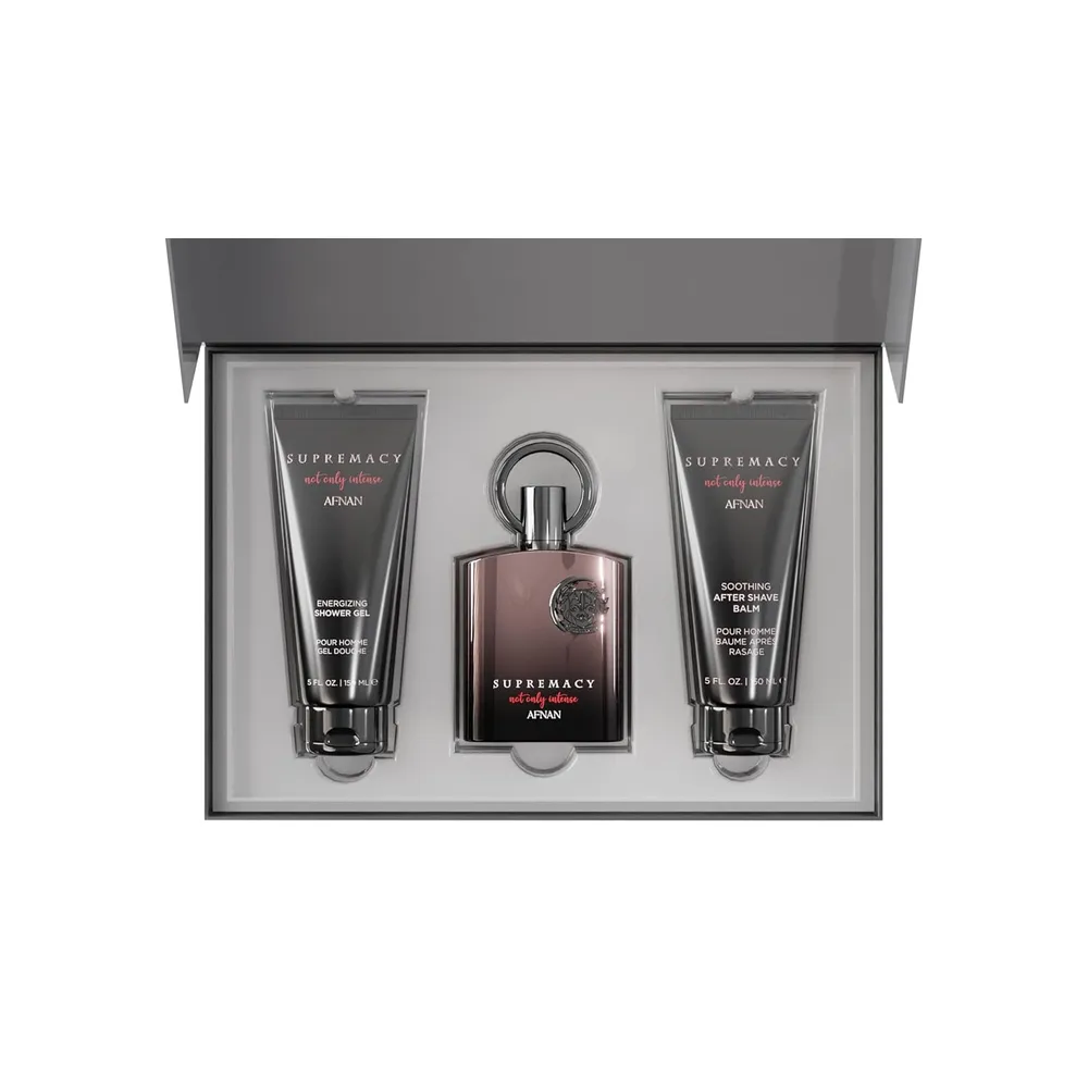 SET DE PERFUME AFNAN SUPREMACY NOT ONLY INTENSE EDP  3 PZS HOMBRE