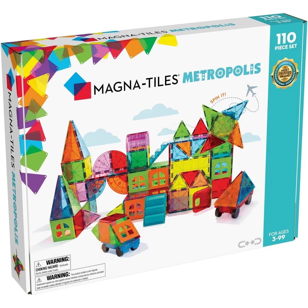 MAGNA-TILES - Metropolis 110-piezas set de construcción magnético