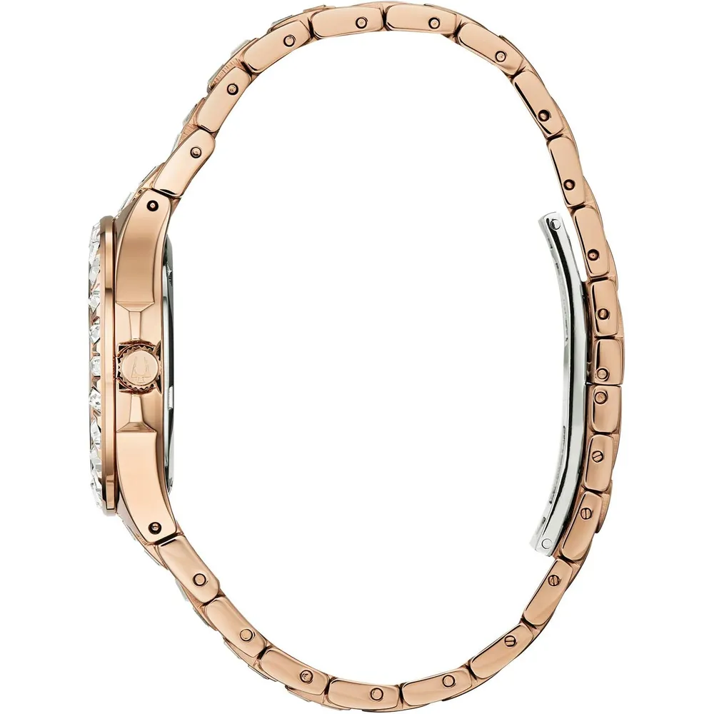 Bulova pulsera mujer acero inoxidable cuarzo Phantom baño oro rosa | Plata/Oro Rosa