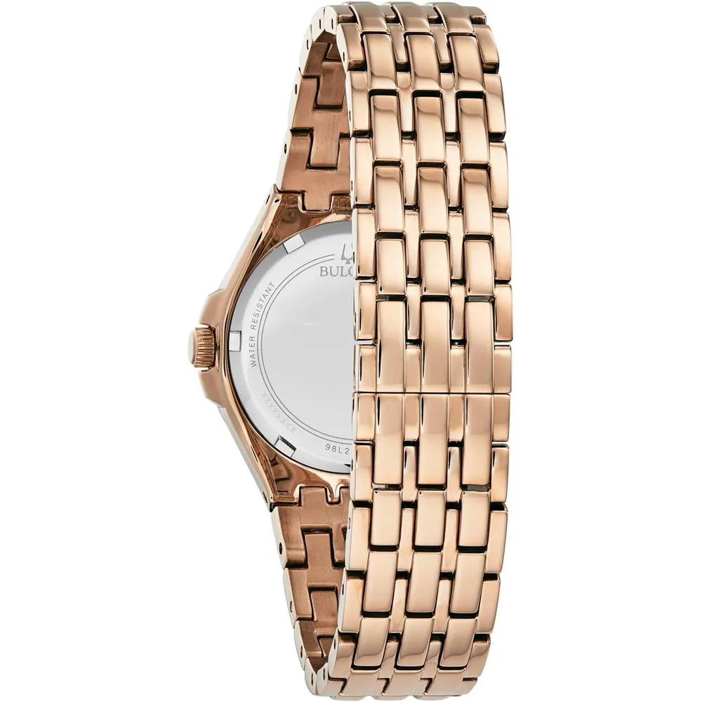 Bulova pulsera mujer acero inoxidable cuarzo Phantom baño oro rosa | Plata/Oro Rosa