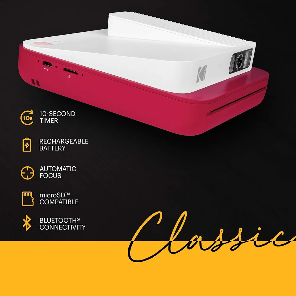 Kodak Smile Classic cámara instantánea Zink 16 MP | Rojo