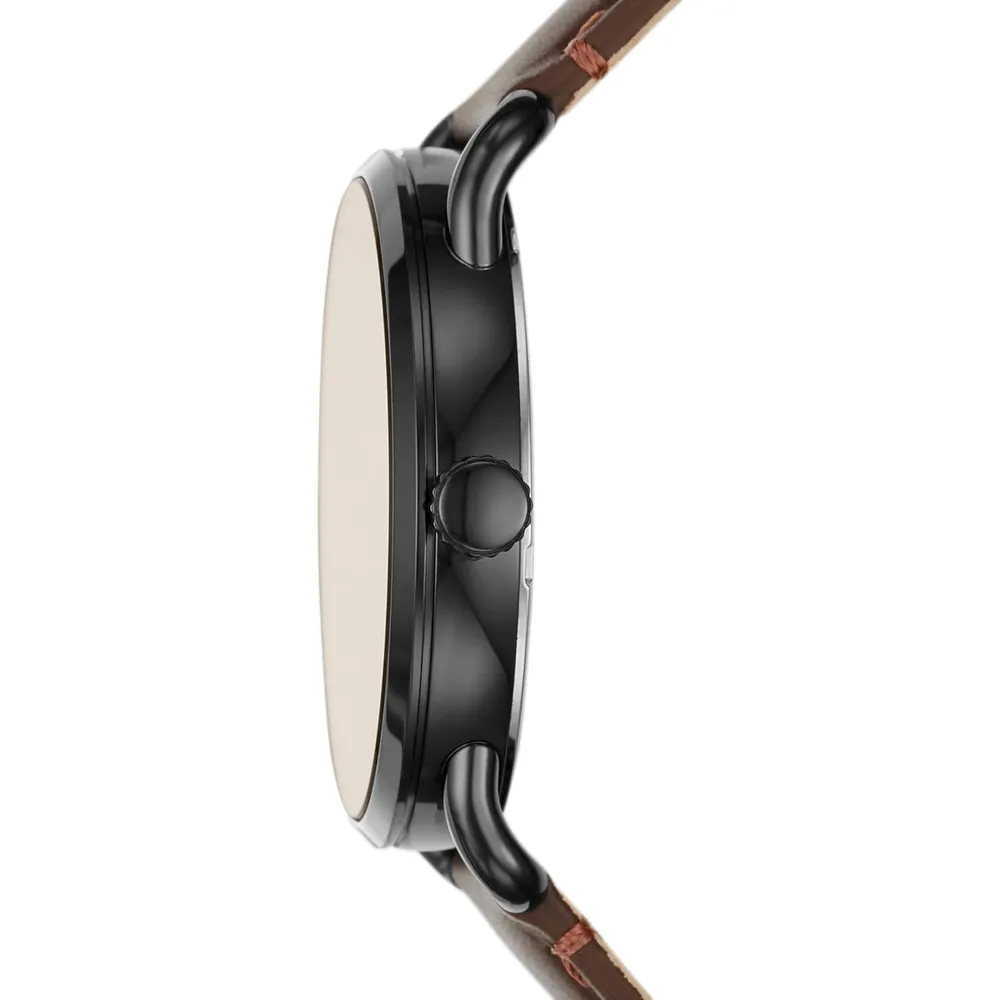 Fossil reloj de cuarzo Copeland para hombre, acero y cuero | Marrón