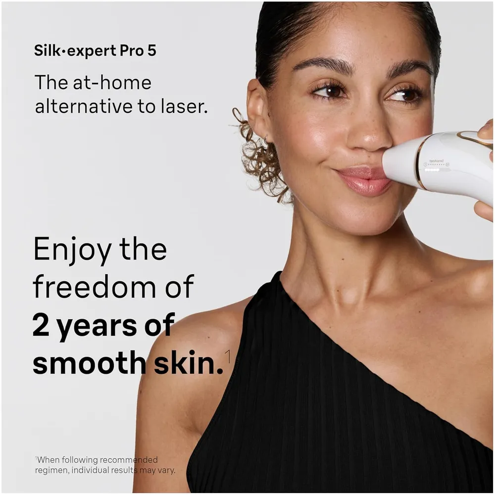 b07wyy6kkc_1_webp.webp Depiladora láser Silk Expert Pro 5 PL5137 Braun | Oro / Blanco