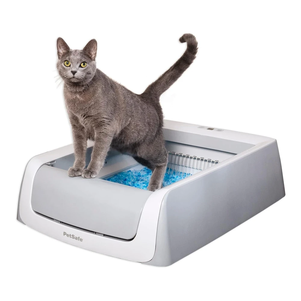 Petsafe Scoopfree Complete Plus-Caja de Arena Autolimpiante Bandeja de Cristal Desechable Control de Olores Bandeja Desechable | Gris