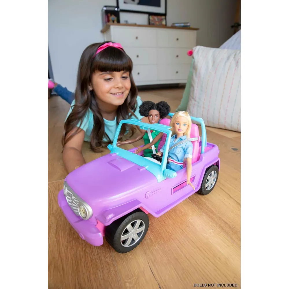 BARBIE VEHÍCULO TODOTERRENO MORADO ROSADO
