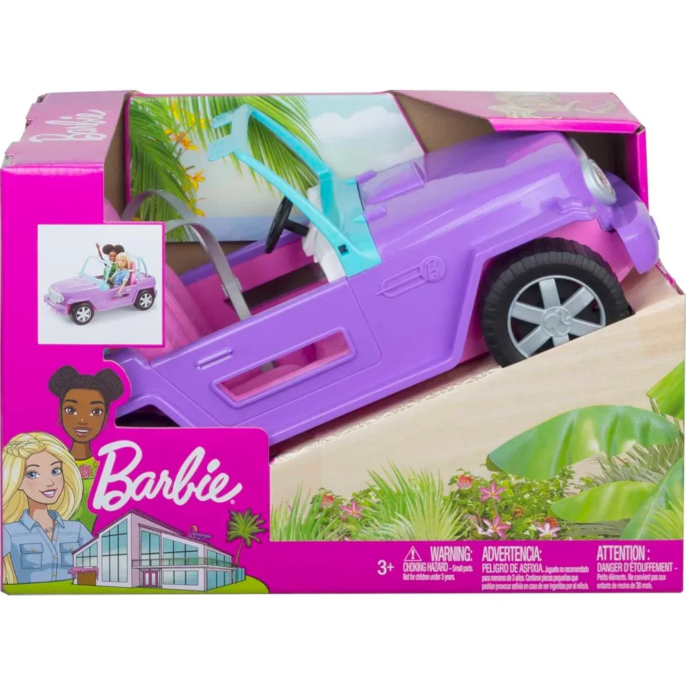 BARBIE VEHÍCULO TODOTERRENO MORADO ROSADO