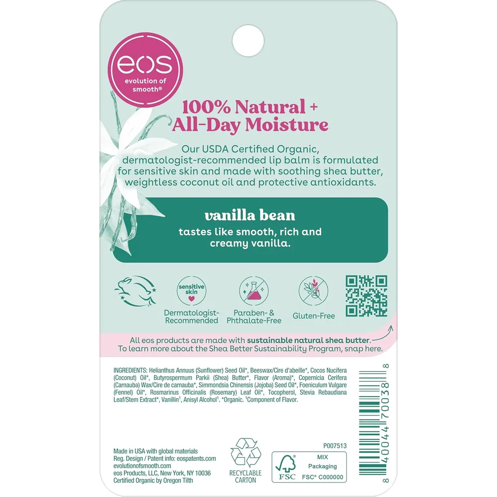 EOS bálsamo labial esfera Vainilla | 0.25 oz / 7.4 ml