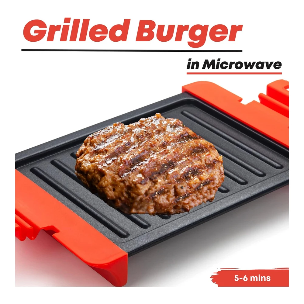 Maconee Sandwichera para Microondas | Máquina de Queso para Parrilla de Microondas | Utensilios de Cocina para Tostadora de Microondas | Prensa Panini | Cocina Rápida y Apta para Lavavajillas - Naranja