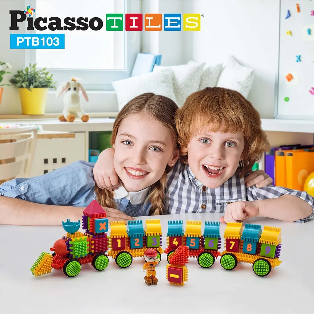 BLOQUES CONSTRUCCIÓN TREN Y ALFABETO PICASSOTILES
