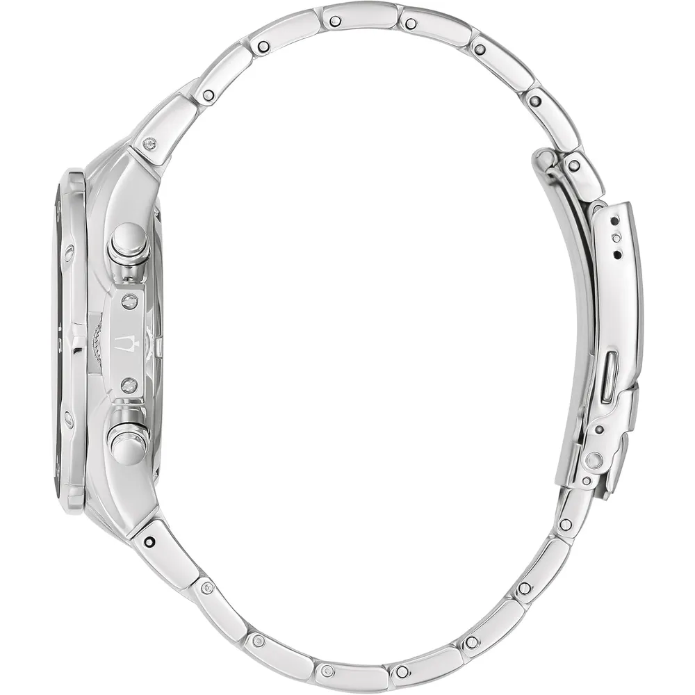 Bulova reloj clásico deportivo hombre acero inoxidable cronógrafo 6 agujas | Plata