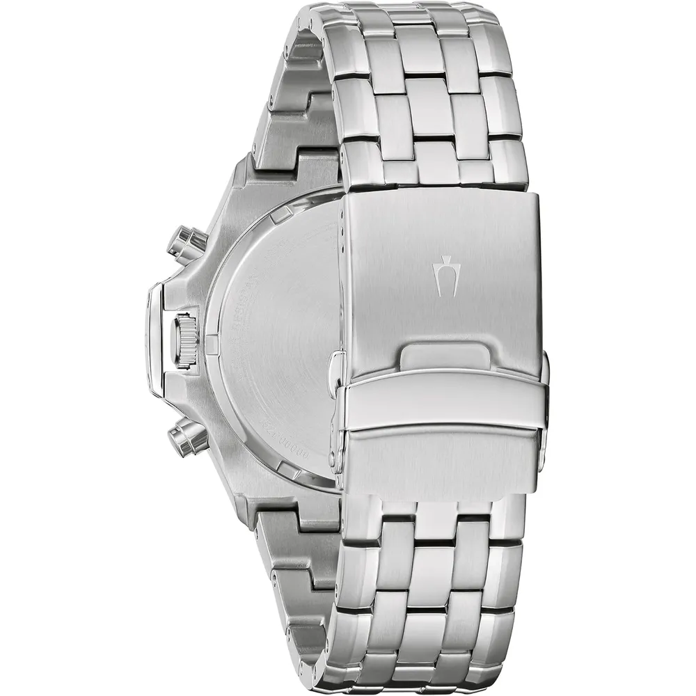 Bulova reloj clásico deportivo hombre acero inoxidable cronógrafo 6 agujas | Plata
