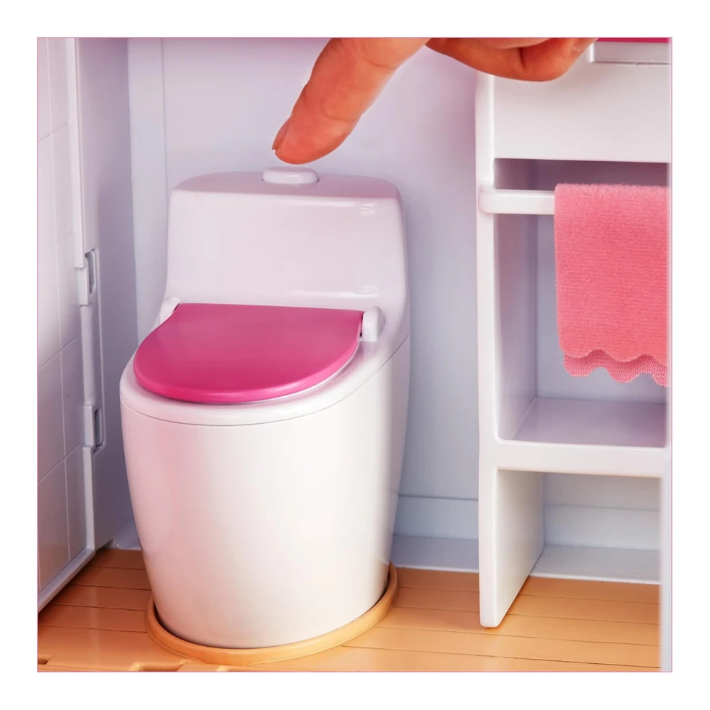 Barbie Casa de Muñecas Dreamhouse con Ascensor Accesible para Sillas de Ruedas - Piscina - Tobogán y 70 Accesorios