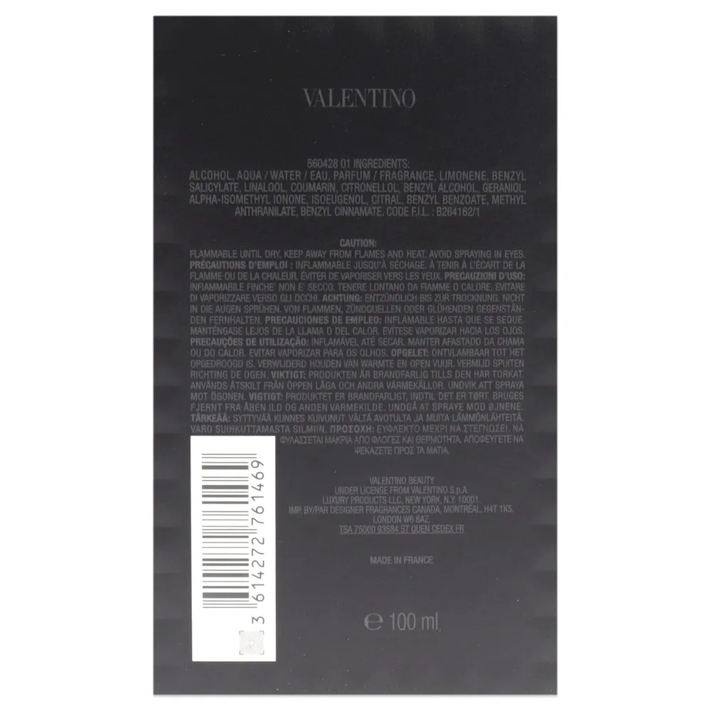 PERFUME VALENTINO UOMO BORN IN ROMA EDT HOMBRE 3.4 OZ / 100 ML