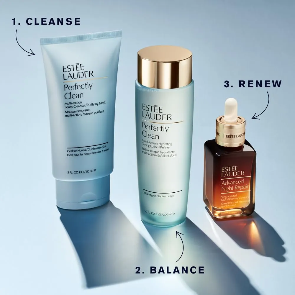 Estée Lauder Perfectly Clean – Limpiador Facial Espuma 2 en 1 | 5oz