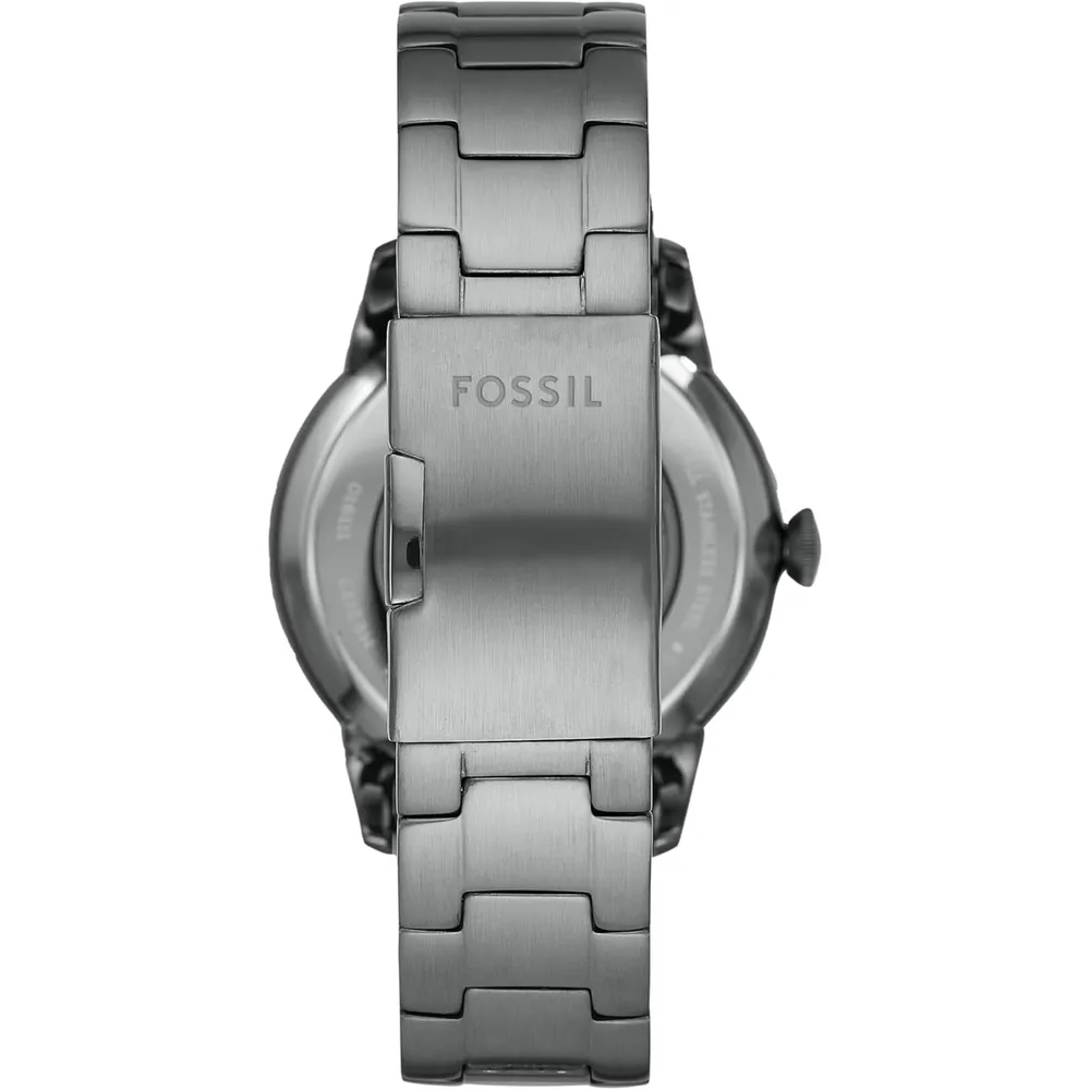 b07z46n292_1_webp.webp Fossil reloj automático Townsman para hombre, acero y cuero | Gris