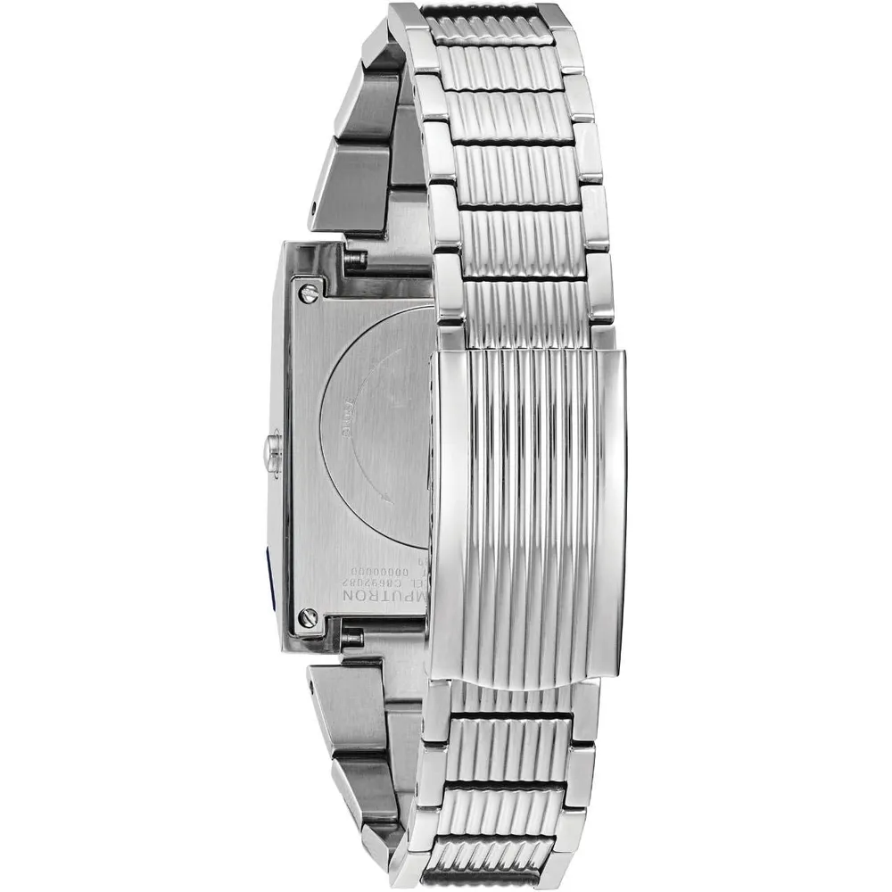 Bulova reloj Archive hombre LED Computron acero inoxidable | Plata