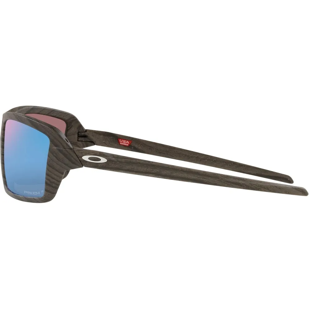 Oakley Cables OO9129 Gafas de sol para hombre | Woodgrain / Prizm Deep Water