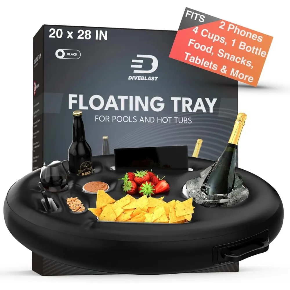b07zl4jdkq_0_webp-1.webp Portabebidas flotante para piscina / jacuzzi Diveblast | Negro