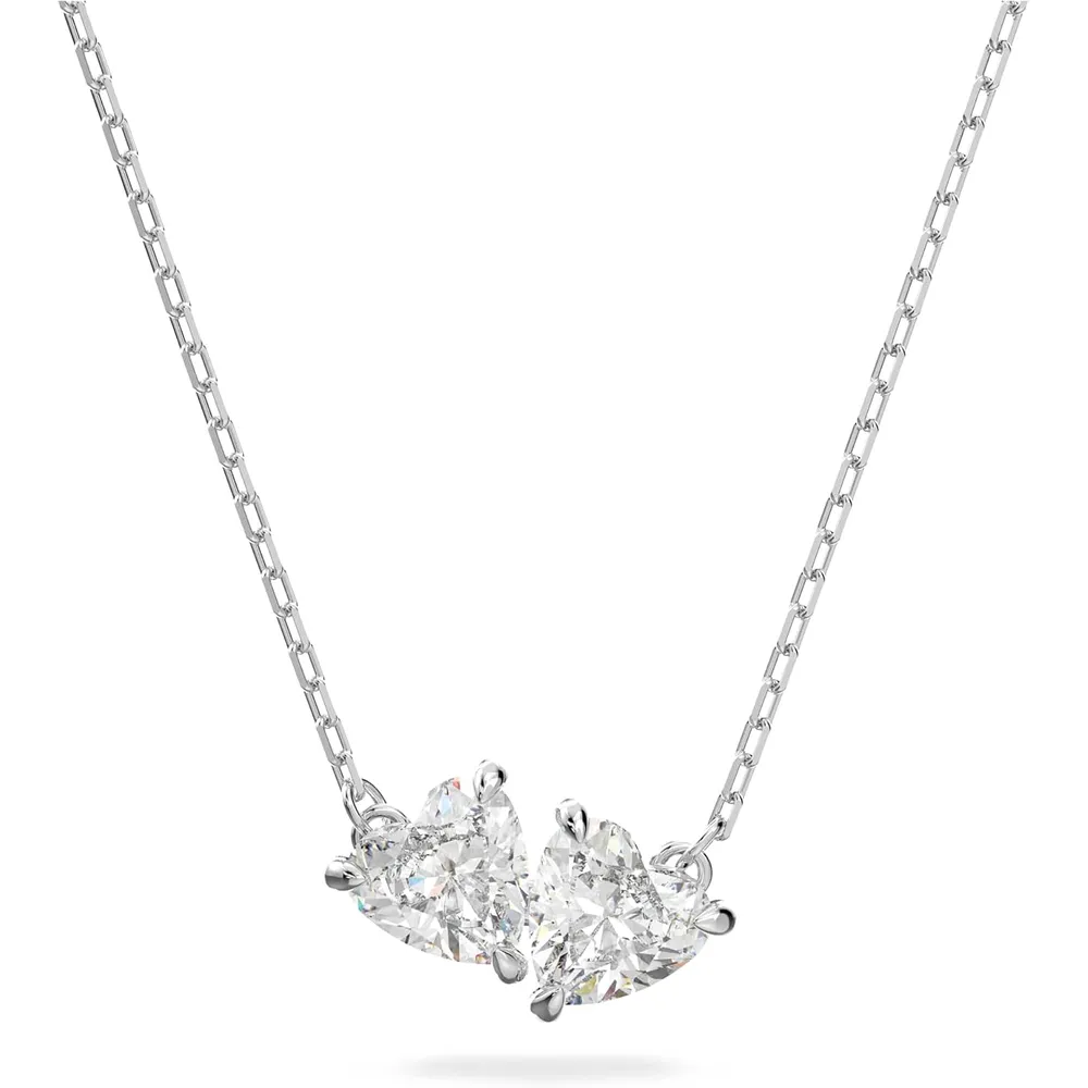 SWAROVSKI COLLAR PENDIENTE CORAZÓN MESMERA ACABADO RODIO PARA MUJER | TRANSPARENTE