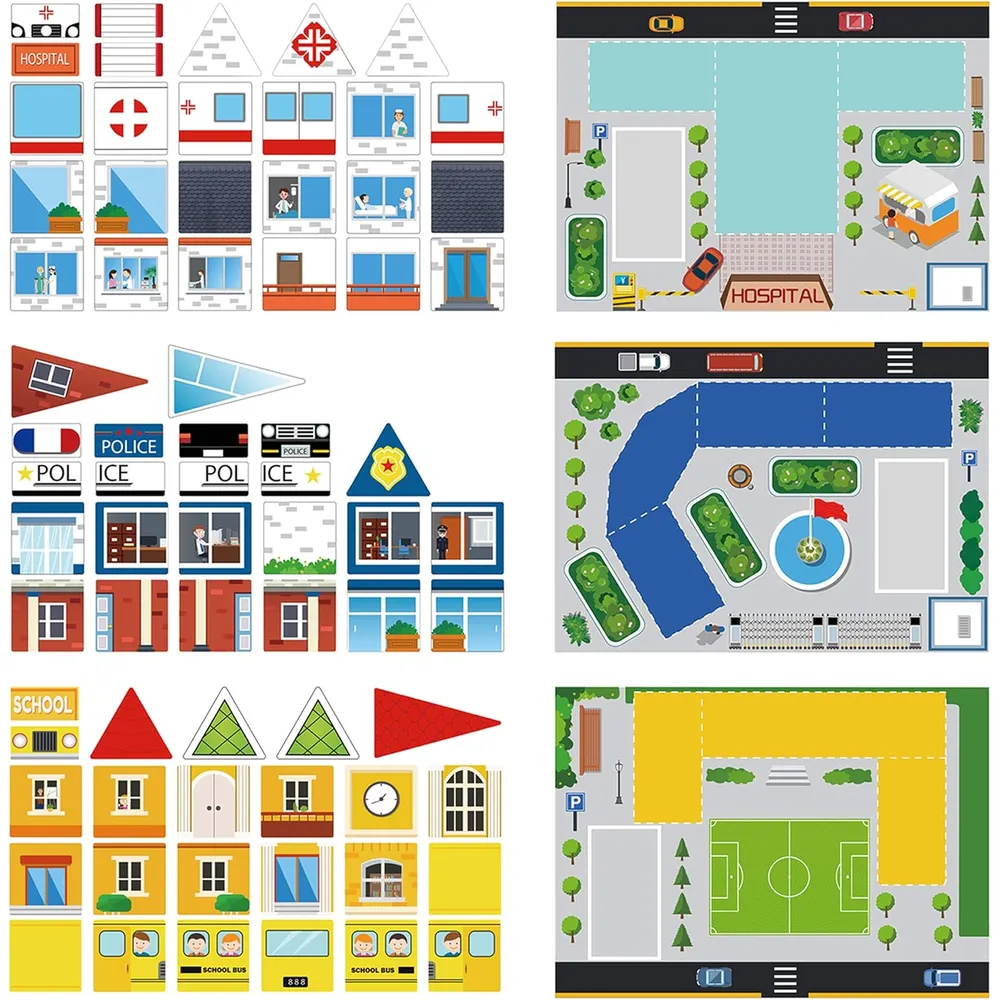 BLOQUES MAGNÉTICOS ROMPECABEZAS TEMÁTICO 3 EN 1 PICASSOTILES
