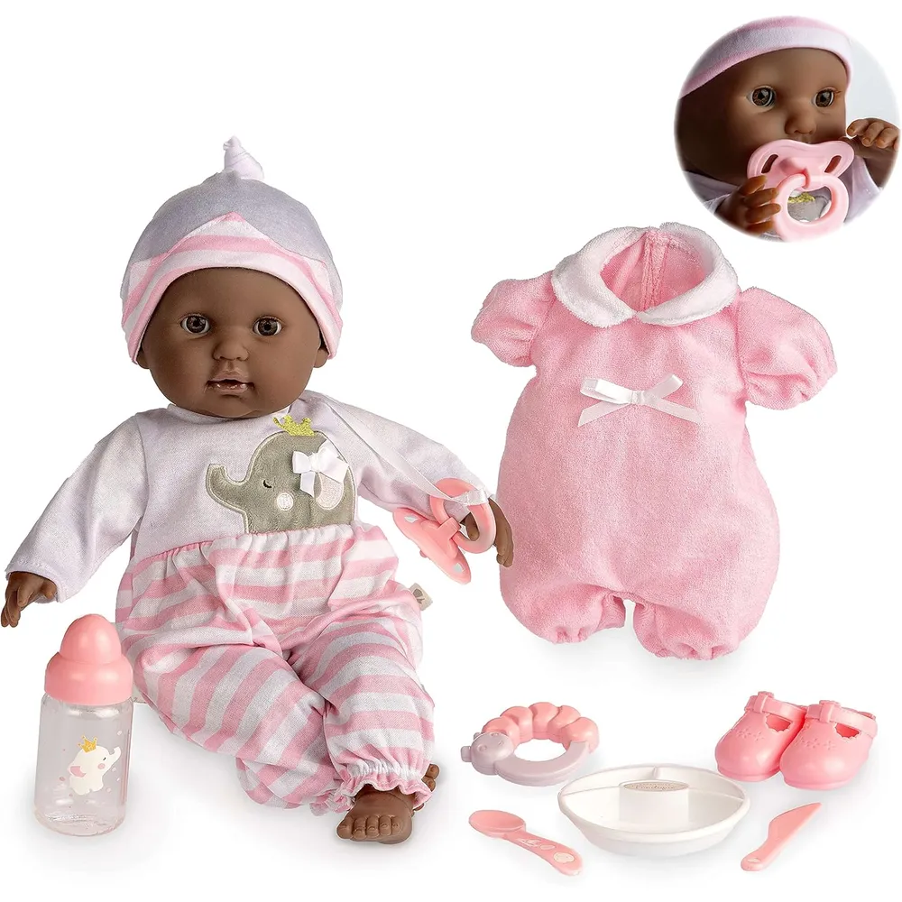 BERENGUER muñeca afroamericana 15"/38 cm con accesorios
