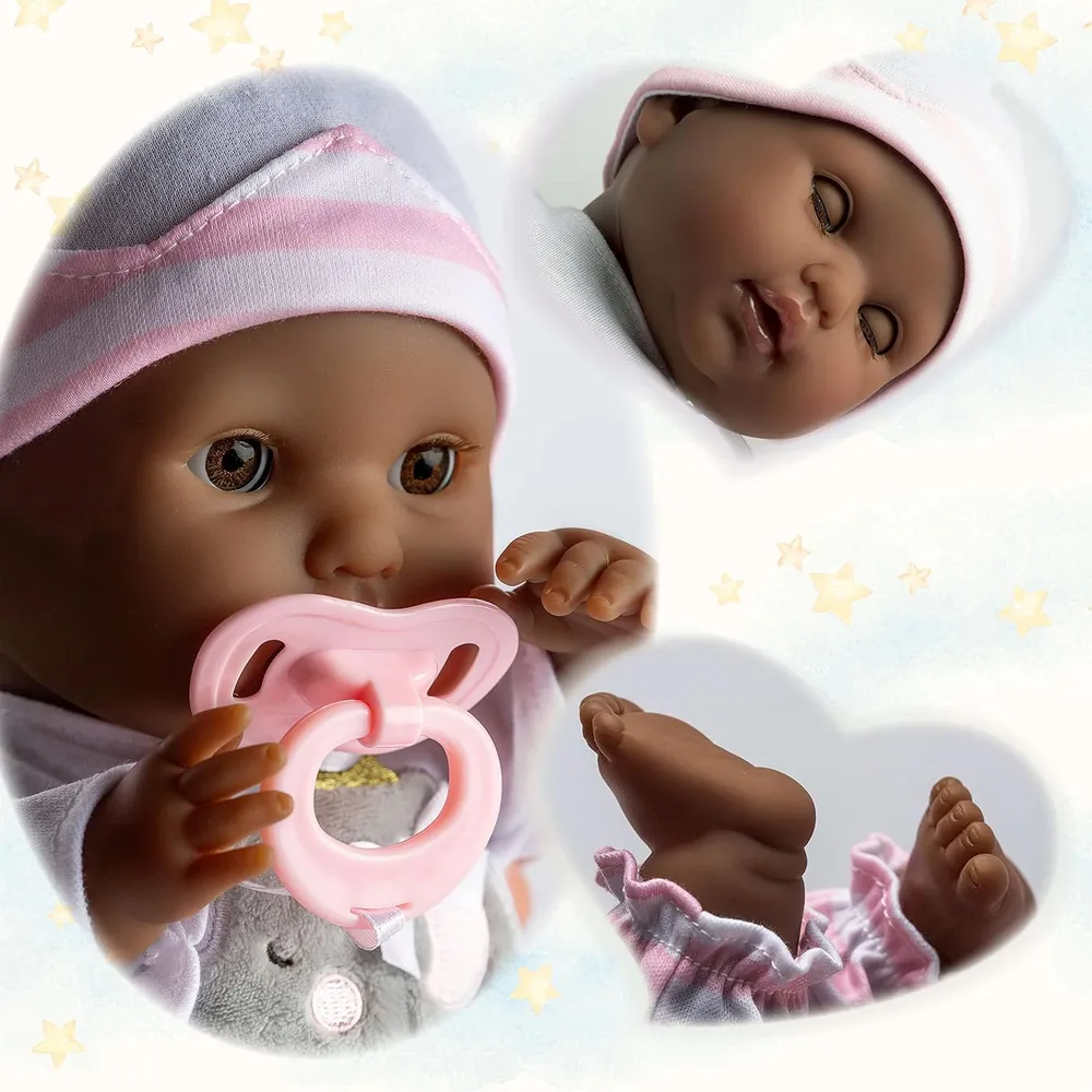 BERENGUER muñeca afroamericana 15"/38 cm con accesorios