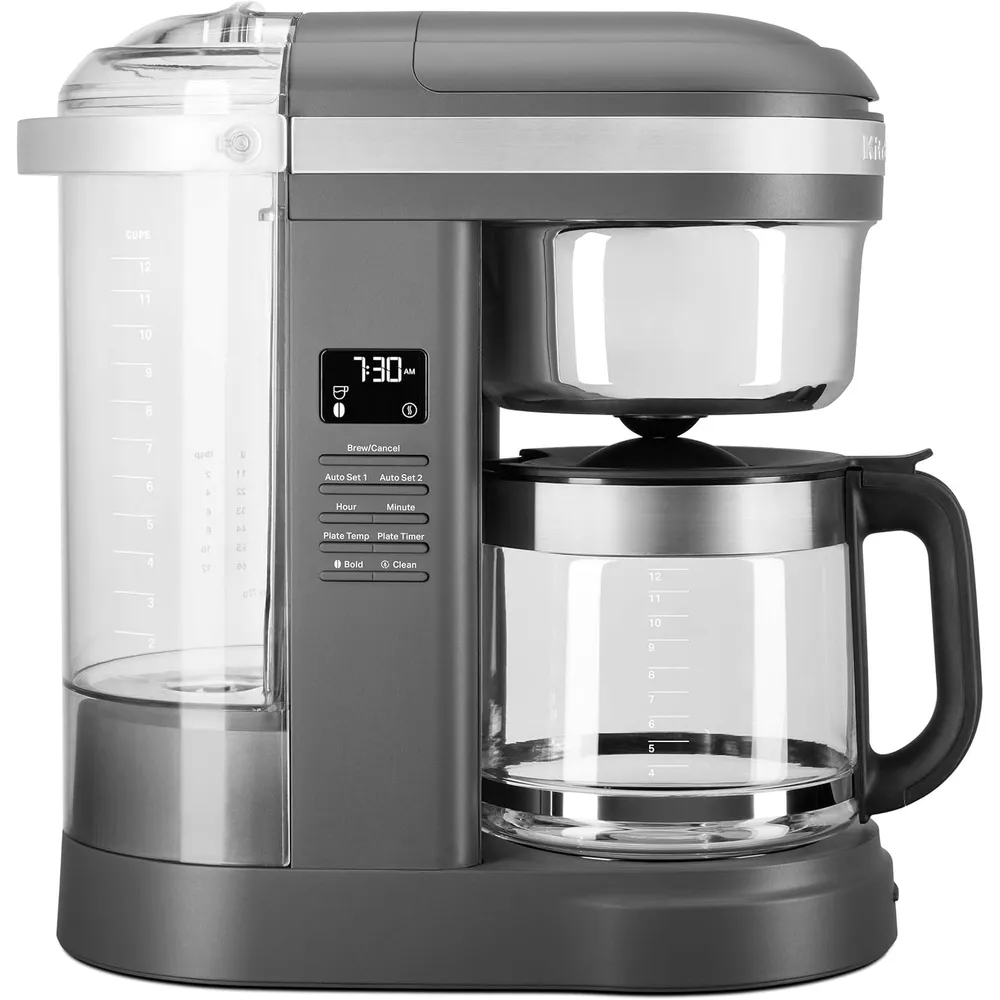 KITCHENAID, CAFETERA DE GOTEO 12 QT / 11.4 L CON PLACA CALEFACTORA | PLATEADO