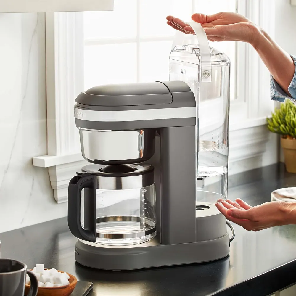 KITCHENAID, CAFETERA DE GOTEO 12 QT / 11.4 L CON PLACA CALEFACTORA | PLATEADO