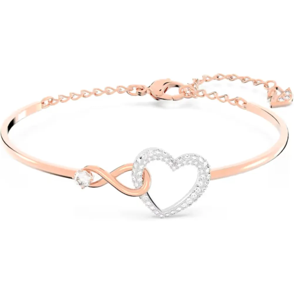 SWAROVSKI PULSERA BANGLE HYPERBOLA ACABADO ORO ROSA PARA MUJER | ORO ROSA