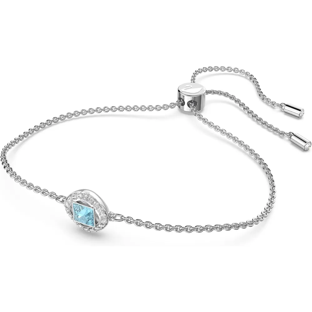 SWAROVSKI PULSERA CUADRADA ANGELIC SQUARE ACABADO RODIO PARA MUJER | AGUA