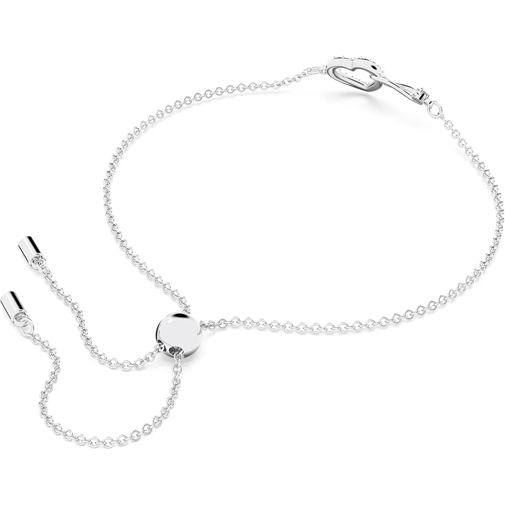SWAROVSKI PULSERA INFINITO CORAZÓN HYPERBOLA PARA MUJER | PLATEADO
