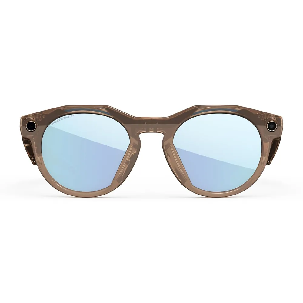 Oakley Meta HSTN Gafas inteligentes para hombre y mujer | Brown Smoke Frame / Prizm Deep Water Lenses