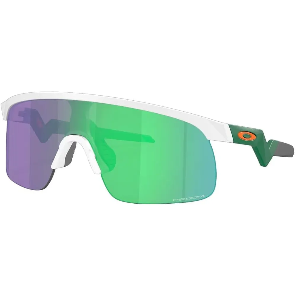 Oakley Resistor OJ9010 Gafas de sol para niños | Matte White / Prizm Jade Policarbonate Standard