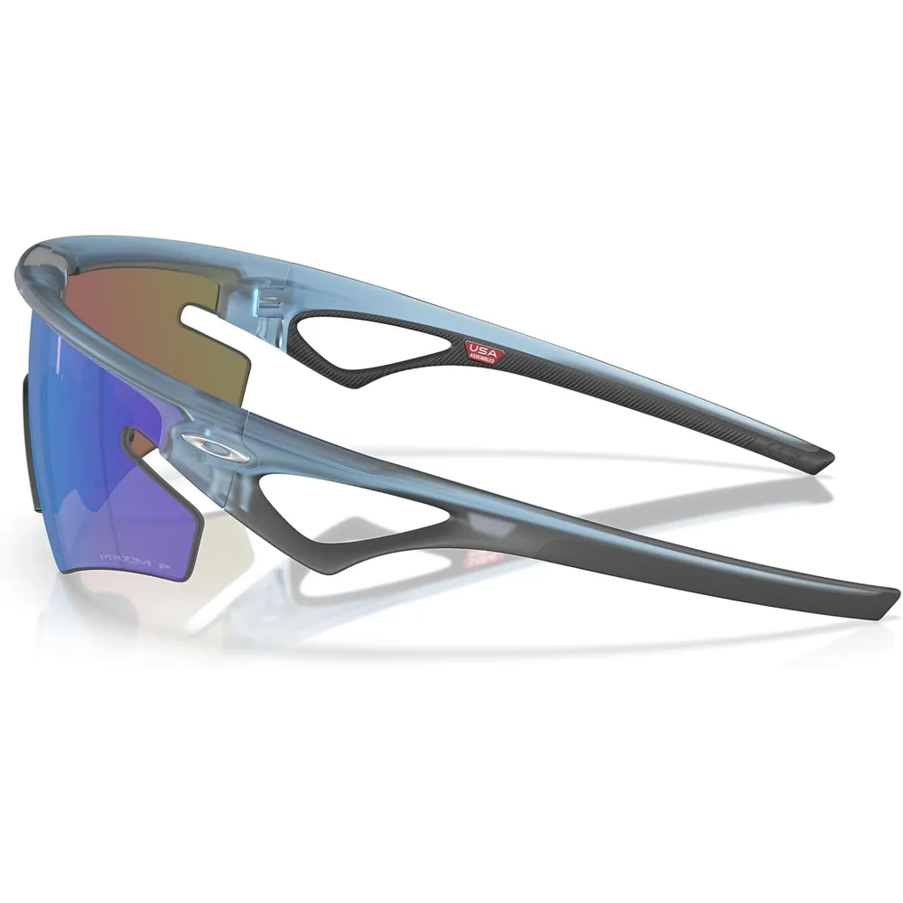 Oakley Sphaera Slash OO9499 Gafas de sol | Matte Transparent Stonewash / Prizm Sapphire