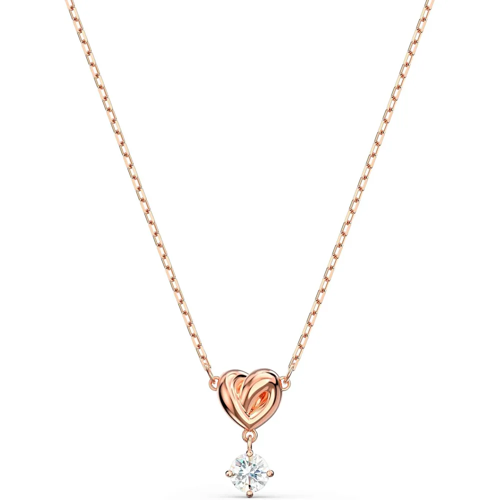 SWAROVSKI COLLAR PENDIENTE CORAZÓN LIFELONG HEART ACABADO ORO ROSA PARA MUJER | ORO ROSA