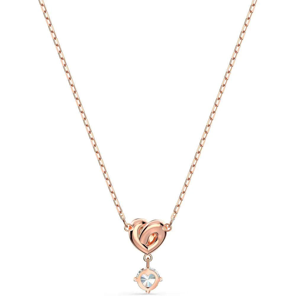 SWAROVSKI COLLAR PENDIENTE CORAZÓN LIFELONG HEART ACABADO ORO ROSA PARA MUJER | ORO ROSA