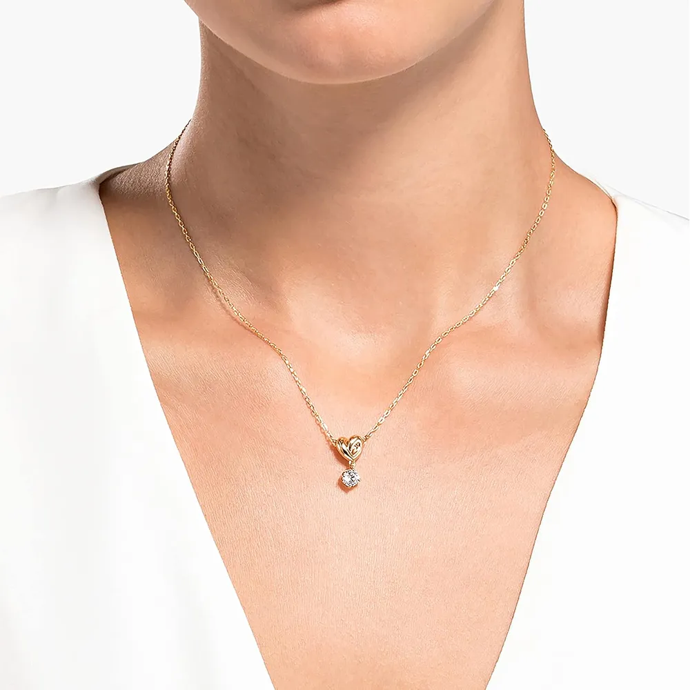 SWAROVSKI COLLAR PENDIENTE CORAZÓN LIFELONG HEART ACABADO ORO ROSA PARA MUJER | ORO ROSA