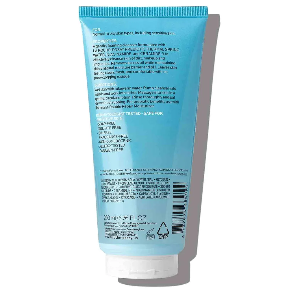 LIMPIADOR FACIAL ESPUMOSO PURIFICANTE TOLERIANE LA ROCHE-POSAY 6.7 OZ / 200 ML