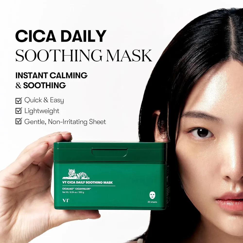 VT Cosmetics Mascarilla Calmante Diaria CICA 30Láminas
