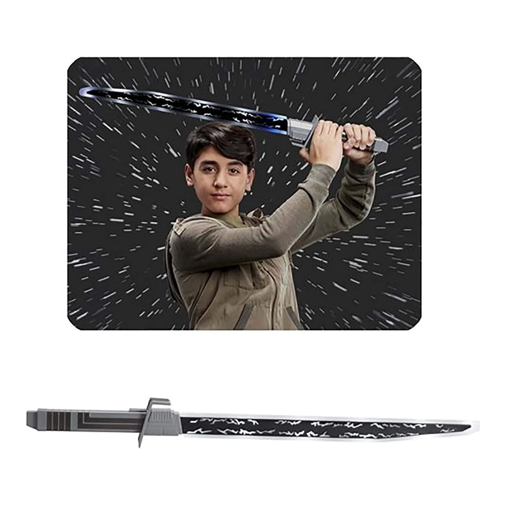 Star Wars Mandalorian - Sable de Luz de Sable Oscuro con Luces y Sonidos Electrónicos - The Clone Wars para niños - Multicolor