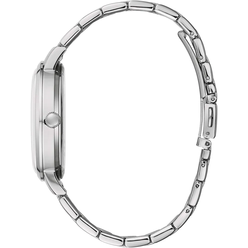 Bulova reloj Caravelle Dress cuarzo hombre 3 agujas fecha acero inoxidable | Plata