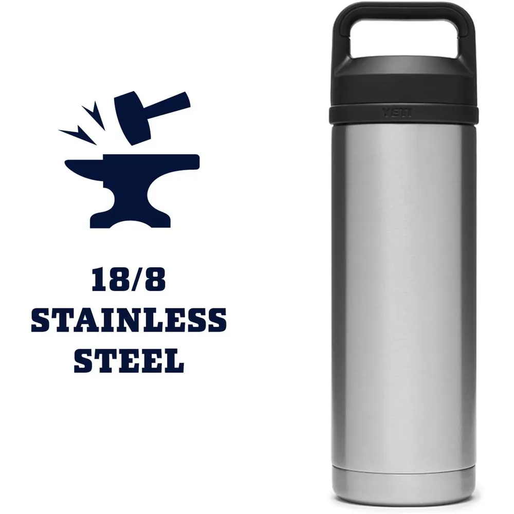 YETI Botella Rambler con Tapa Chung de 18 oz | Plata