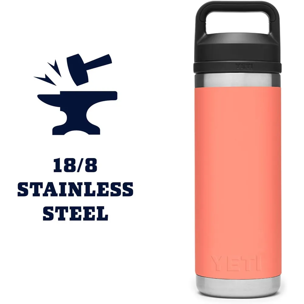 YETI Botella Rambler con Tapa de Chupón de 18 oz | Coral